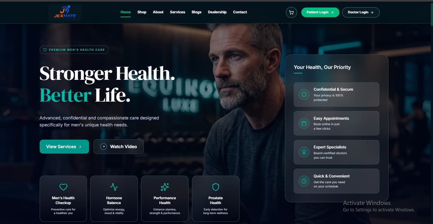 Jexmate Telemedicine, Pharmacy & Healthcare E-commerce SaaS - Web Development Project by Reinsoft