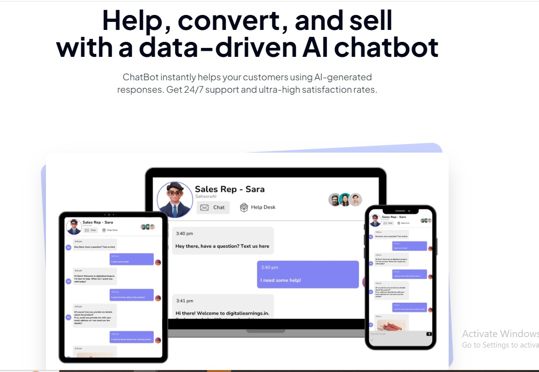 Sahasra AI Intelligent Chatbot & Conversational AI Platform - Enterprise Software Project by Reinsoft